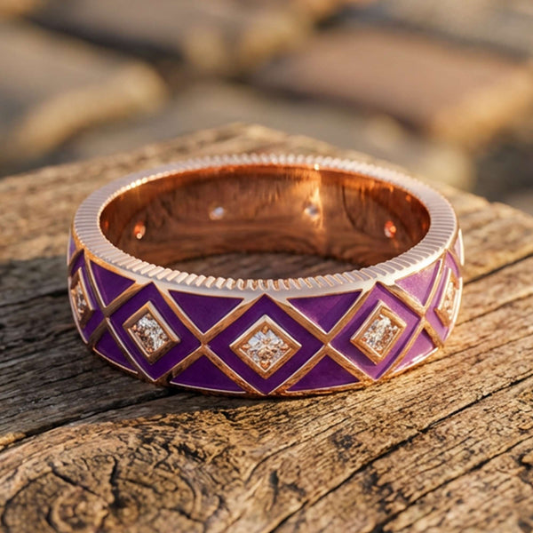 Sierra Geometrisk Ring - Lila