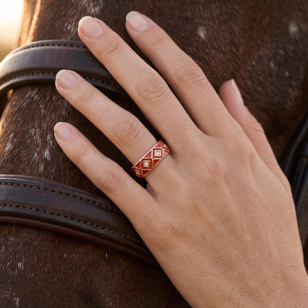 Sierra Geometric Ring - Red - Serene Western