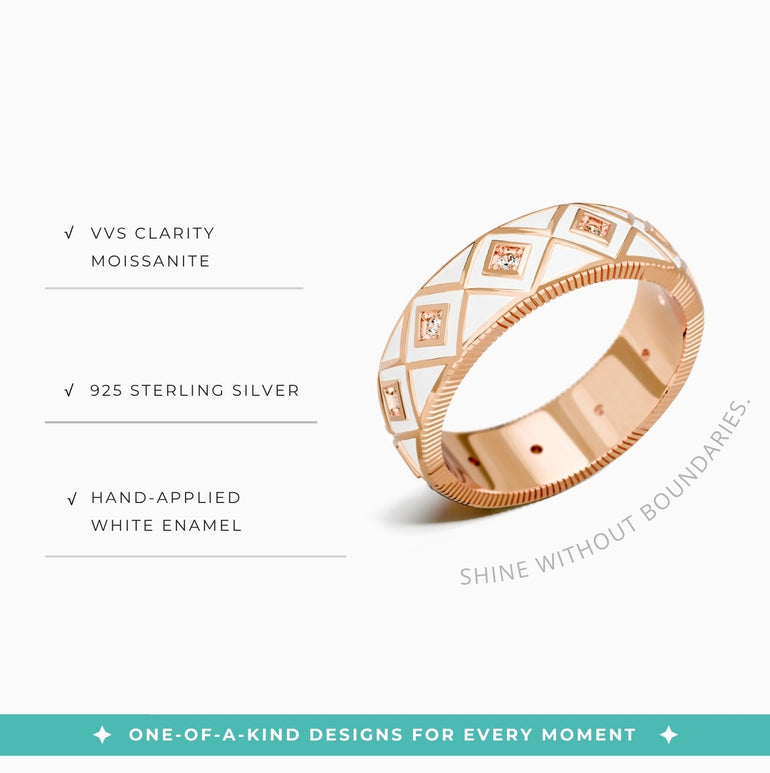 Sierra Geometric Ring - White - Serene Western