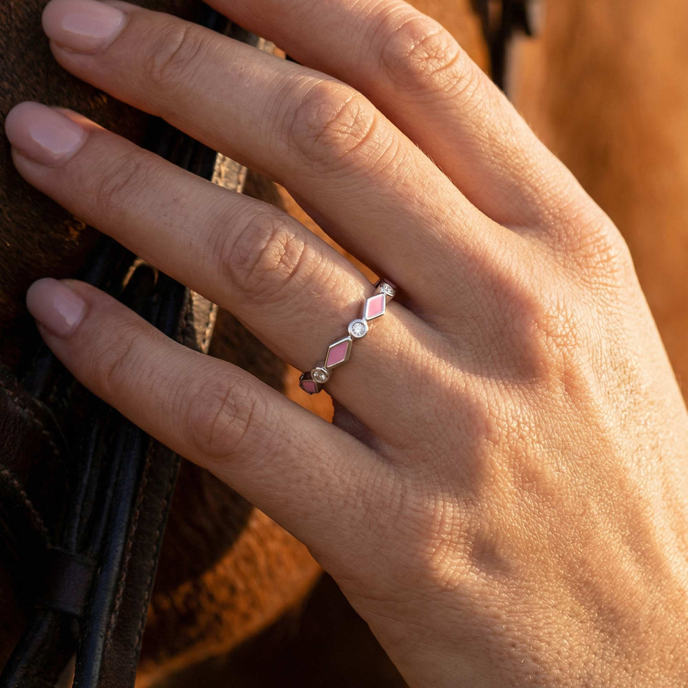 Silent Geometry Ring - Pink - Serene Western