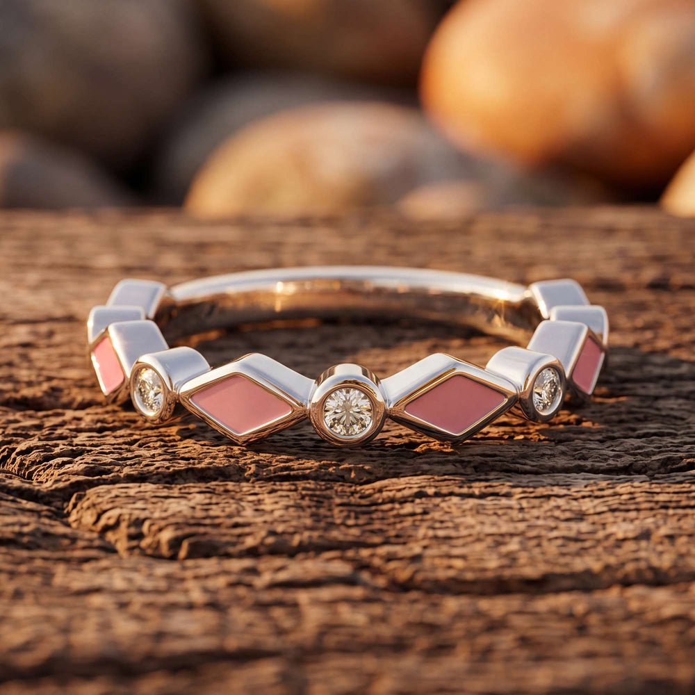 Silent Geometry Ring - Pink - Serene Western