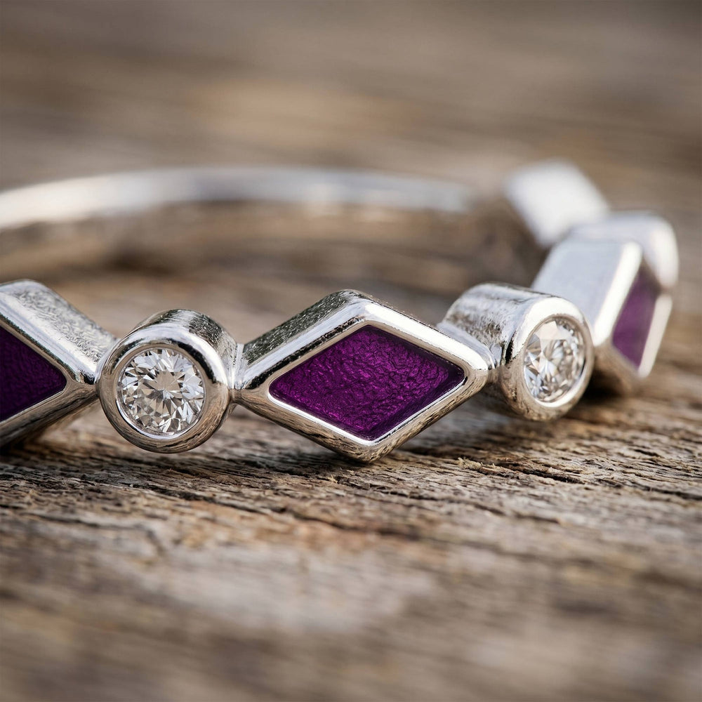 Silent Geometry Ring - Purple - Serene Western
