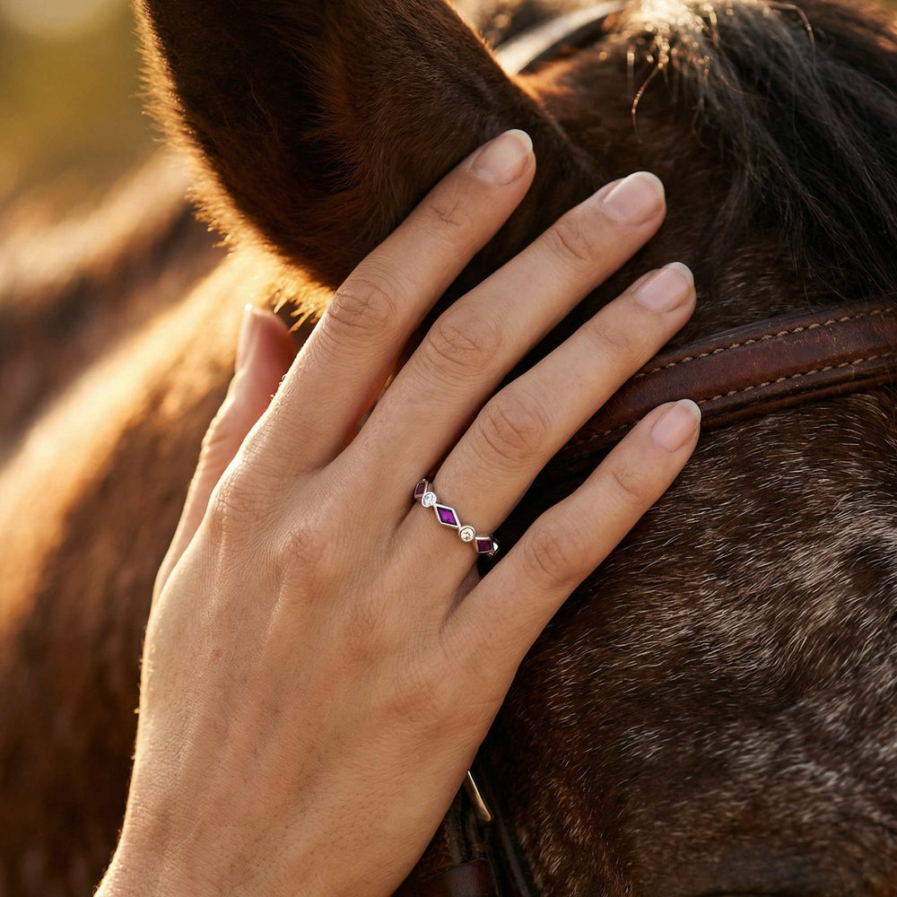 Silent Geometry Ring - Purple - Serene Western