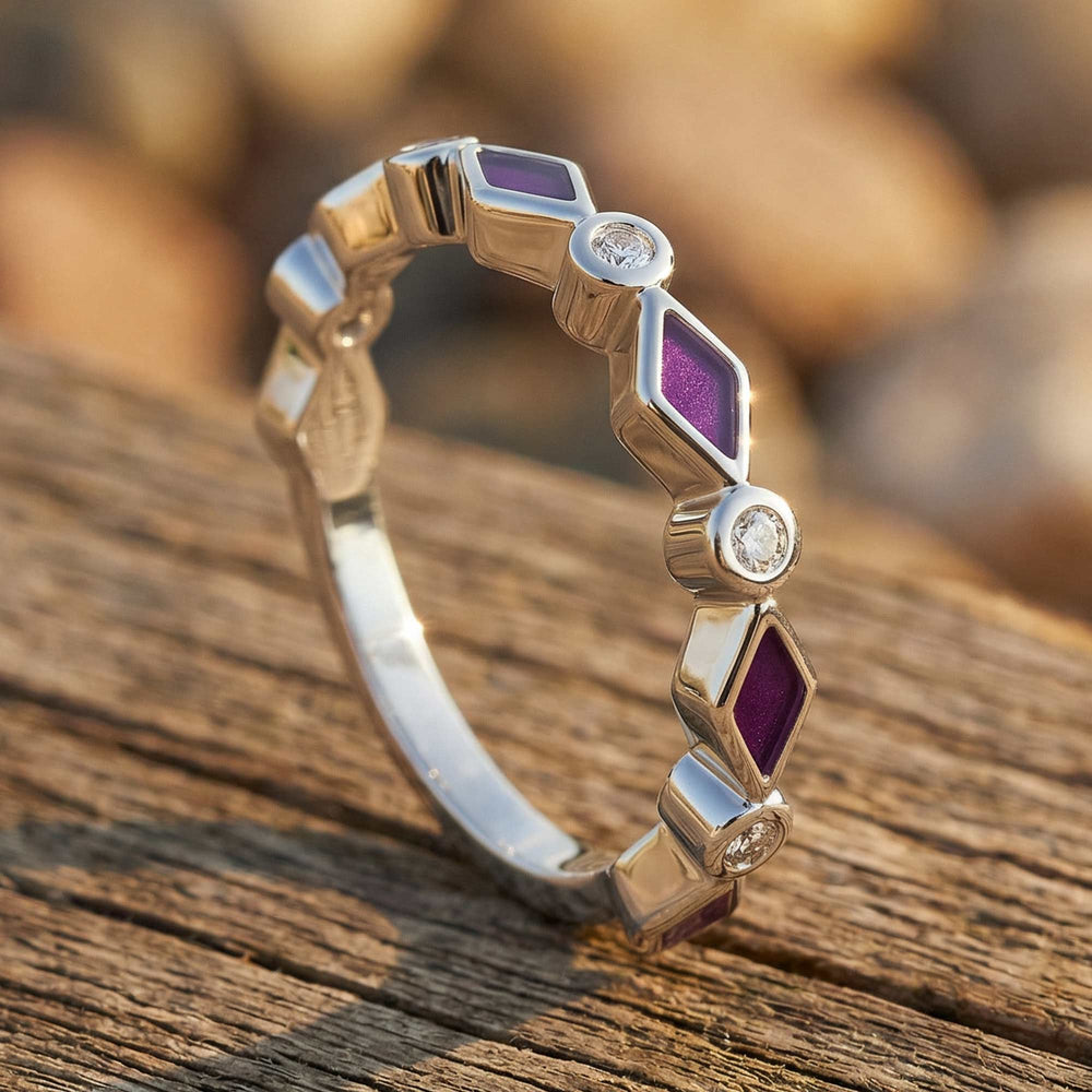 Silent Geometry Ring - Purple - Serene Western