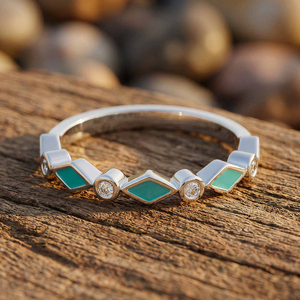 Anello Geometria Silenziosa - Turchese