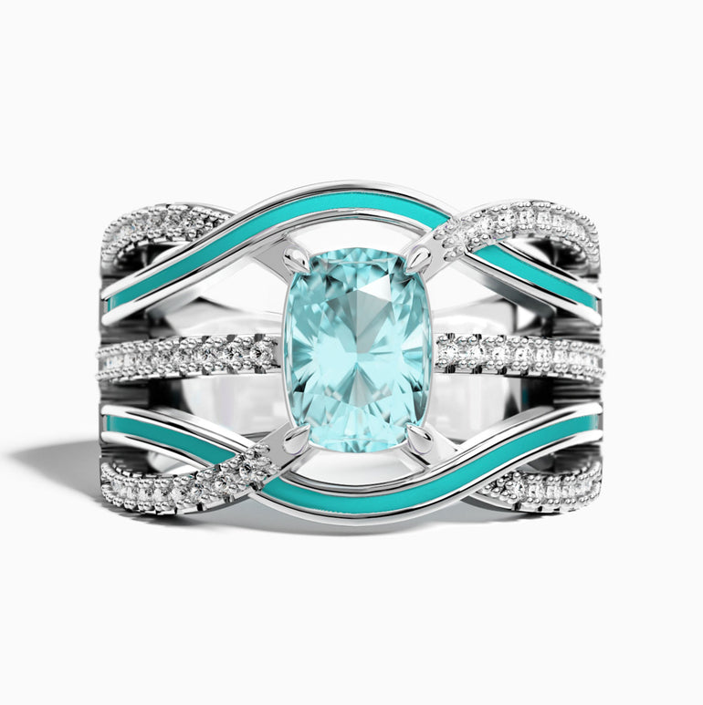 Silver Rapids Ring - Aquamarine - Serene Western