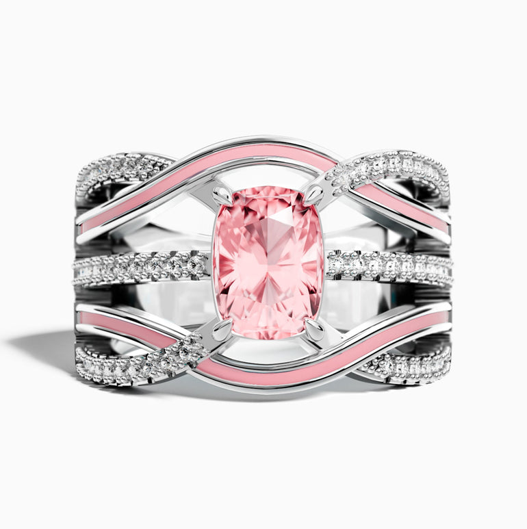 Silver Rapids Ring - Rose Quartz - Serene Western
