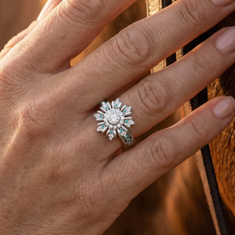 Snowbound Mystery Ring - Moissanite - Serene Western