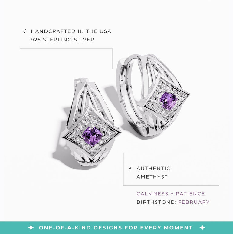 Soulful Waters Earrings - Amethyst - Serene Western