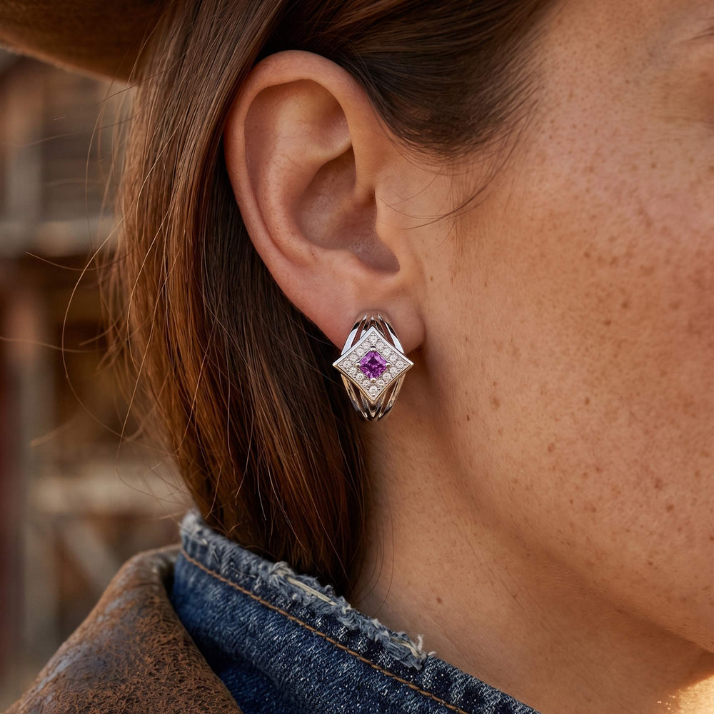 Soulful Waters Earrings - Amethyst - Serene Western