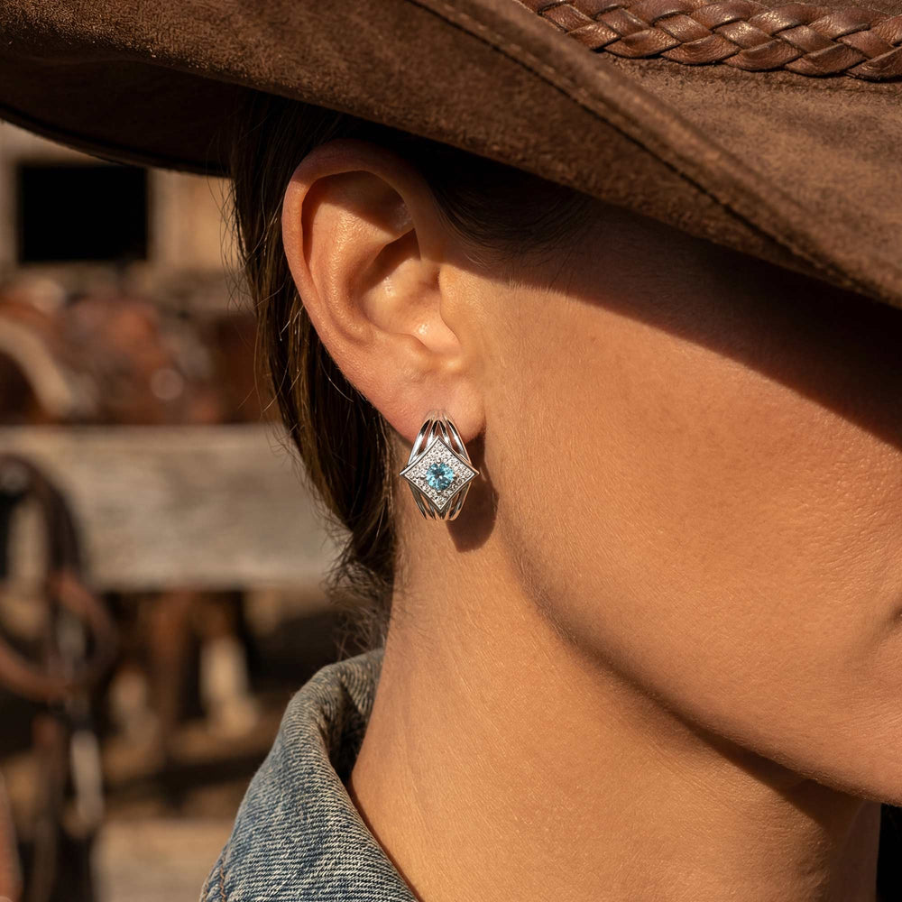 Soulful Waters Earrings - Aquamarine - Serene Western