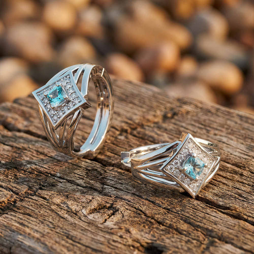 Soulful Waters Earrings - Aquamarine - Serene Western