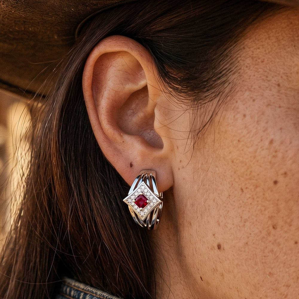 Soulful Waters Earrings - Ruby - Serene Western