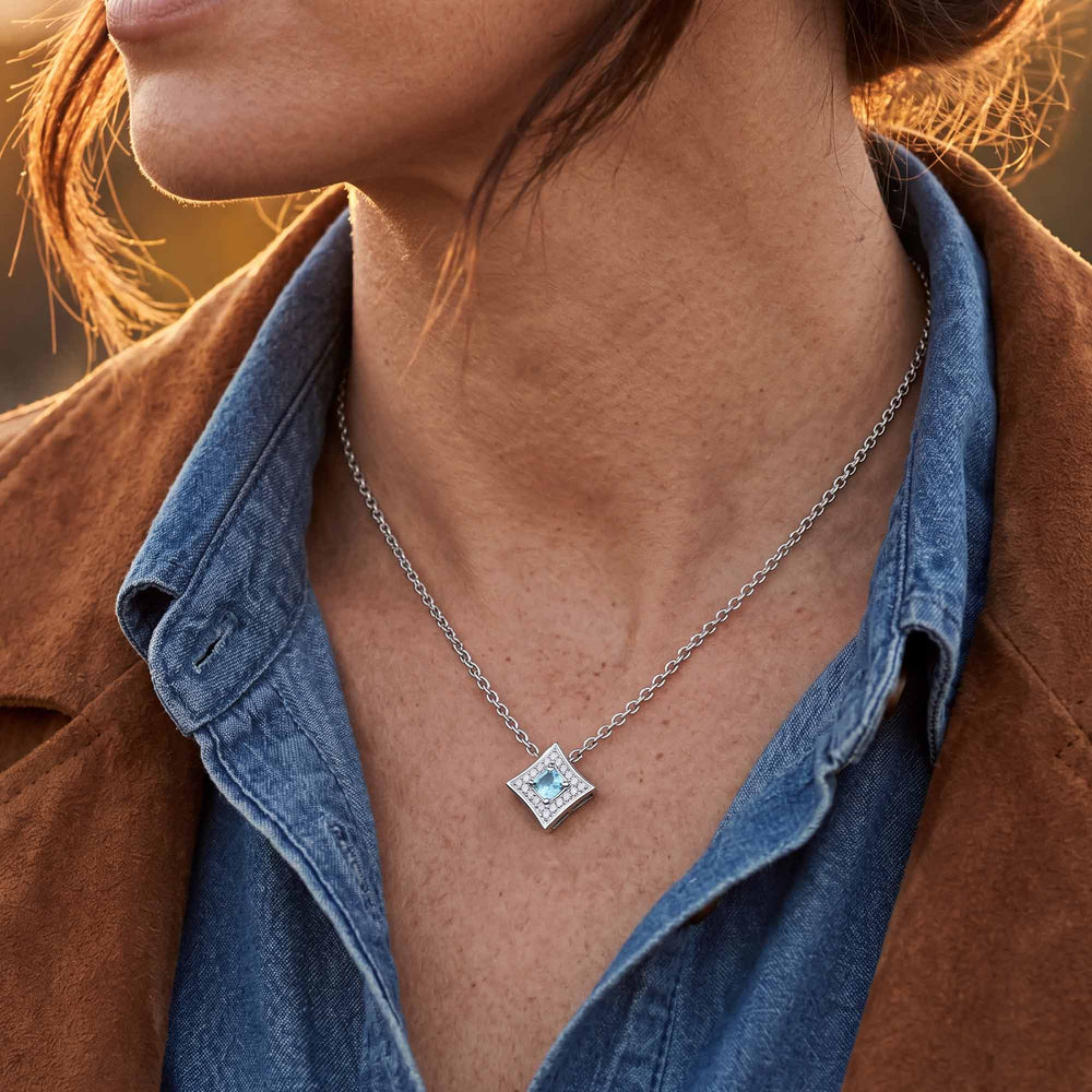 Soulful Waters Necklace - Aquamarine - Serene Western