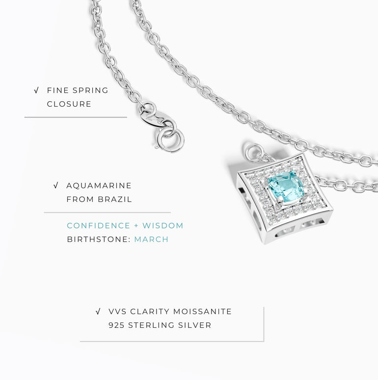Soulful Waters Necklace - Aquamarine - Serene Western