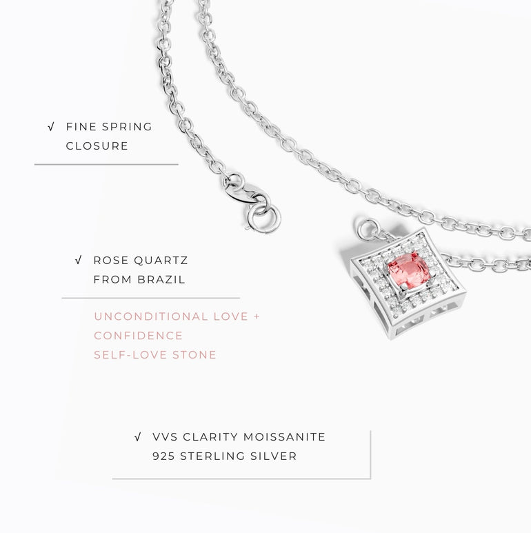 Soulful Waters Necklace - Rose Quartz - Serene Western