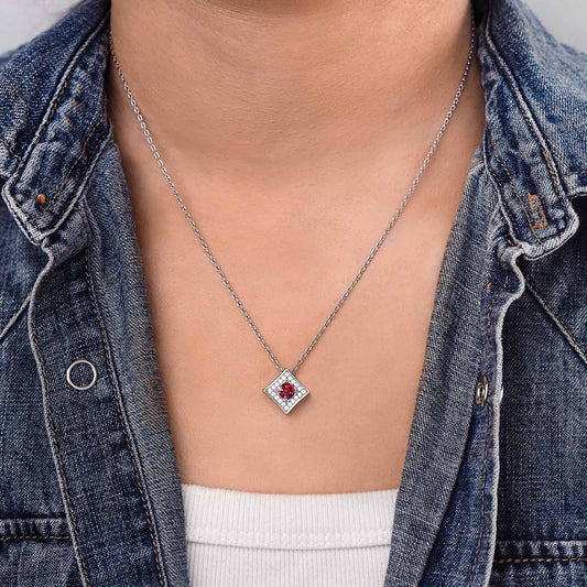 Soulful Waters Necklace - Ruby - Serene Western