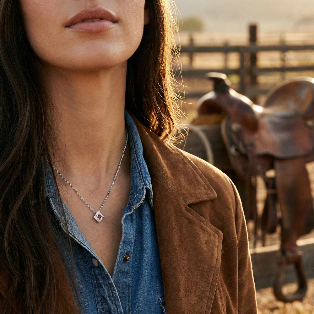 Soulful Waters Necklace - Ruby - Serene Western