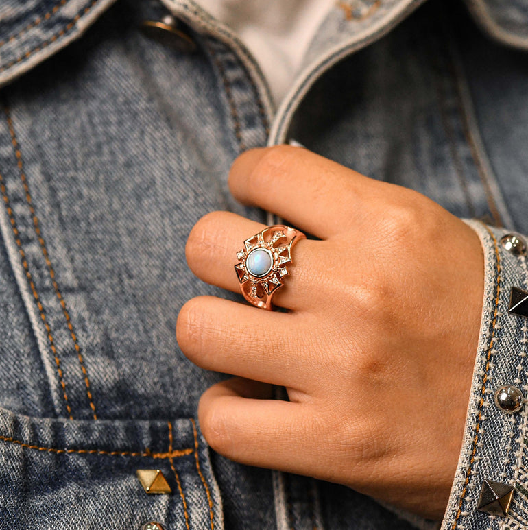 Sovereign Starlet Ring - Moonstone - Serene Western