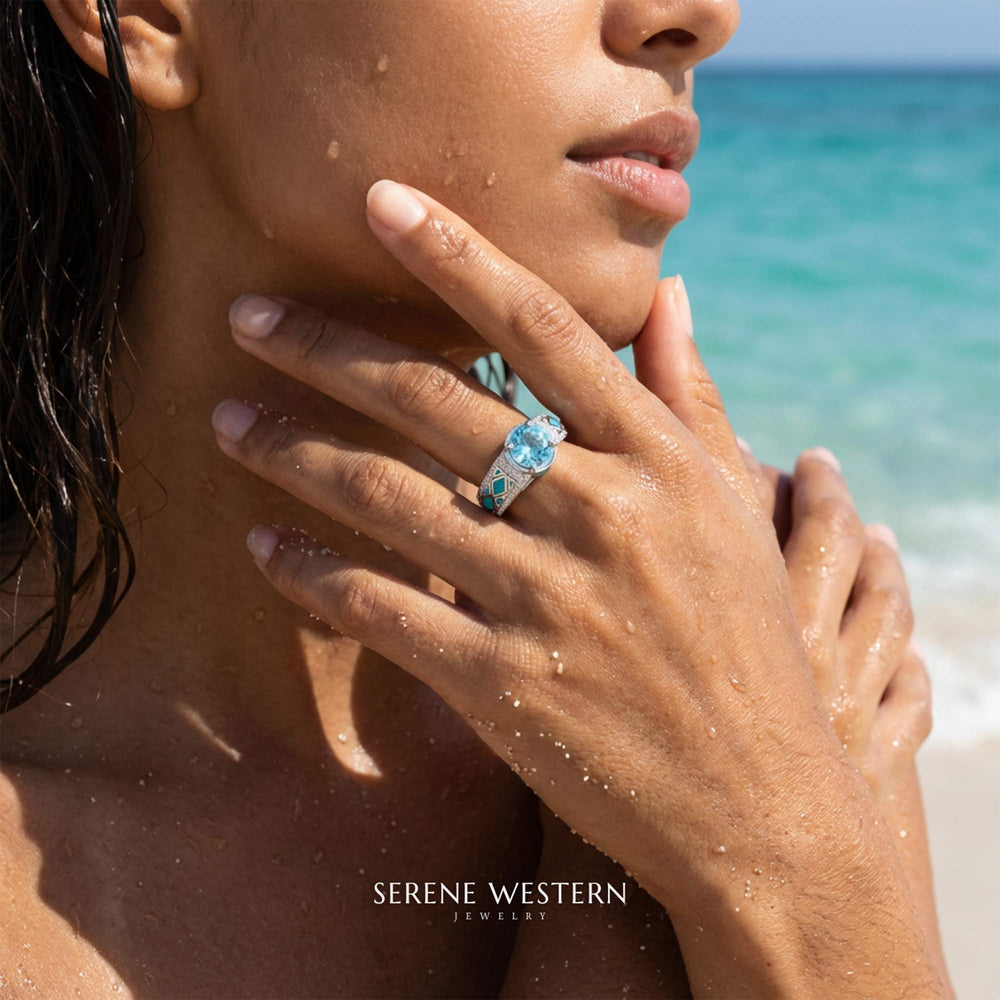 Spirit Trailblazer Ring - Aquamarine - Serene Western