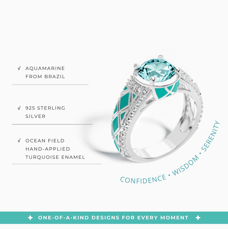 Spirit Trailblazer Ring - Aquamarine - Serene Western