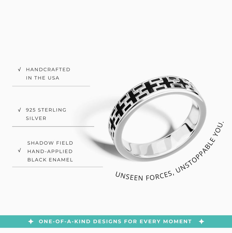 Stacked Edge Ring - Black - Serene Western
