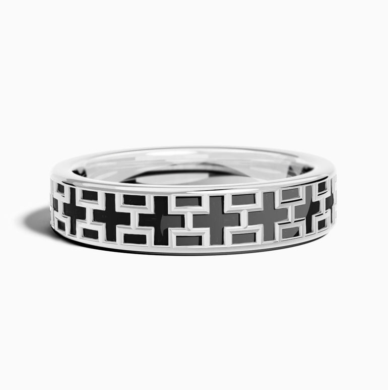 Stacked Edge Ring - Black - Serene Western