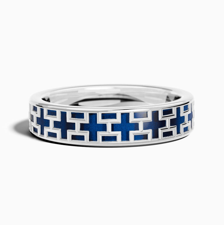 Stacked Edge Ring - Blue - Serene Western