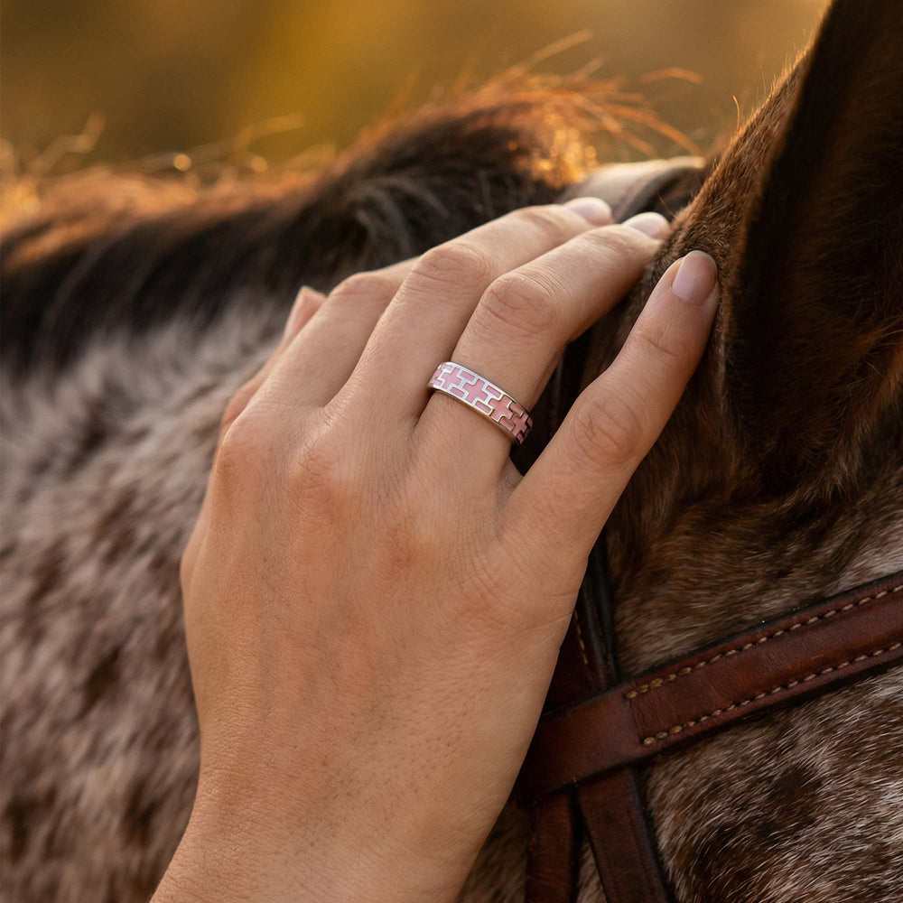 Stacked Edge Ring - Pink - Serene Western