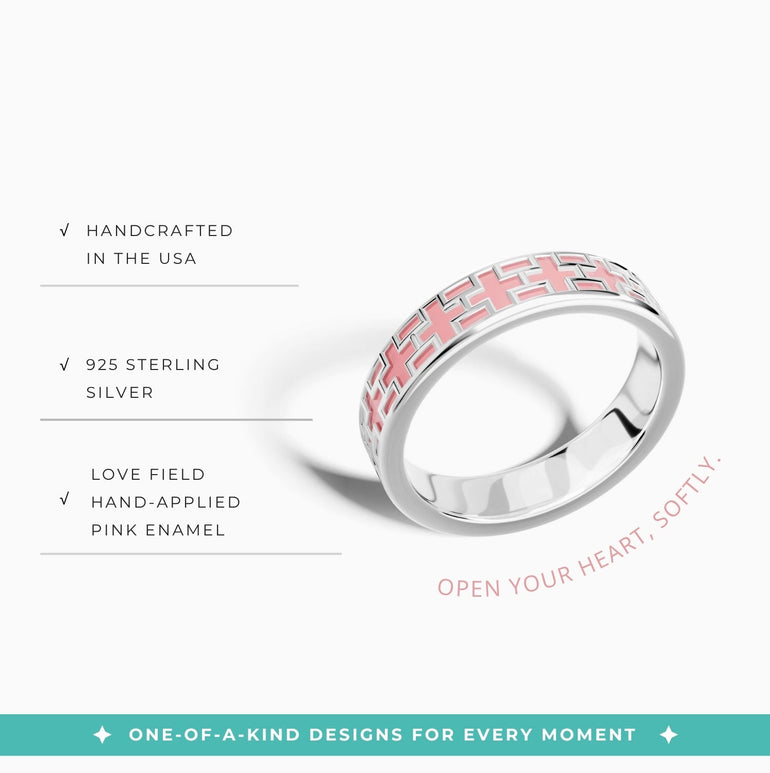 Stacked Edge Ring - Pink - Serene Western