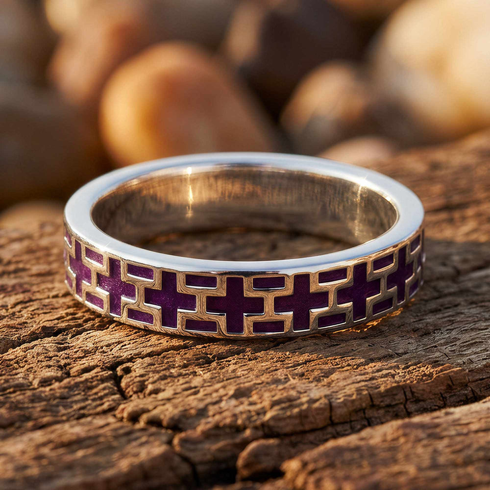 Stacked Edge Ring - Purple - Serene Western
