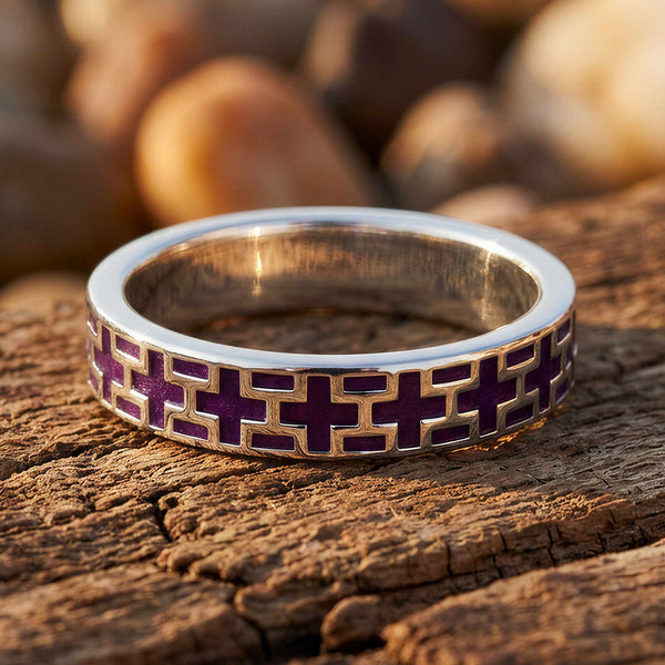 Stacked Edge Ring - Purple