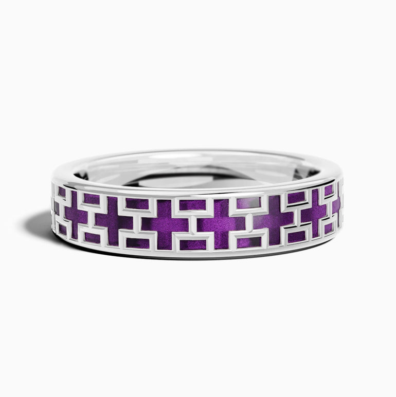 Stacked Edge Ring - Purple - Serene Western