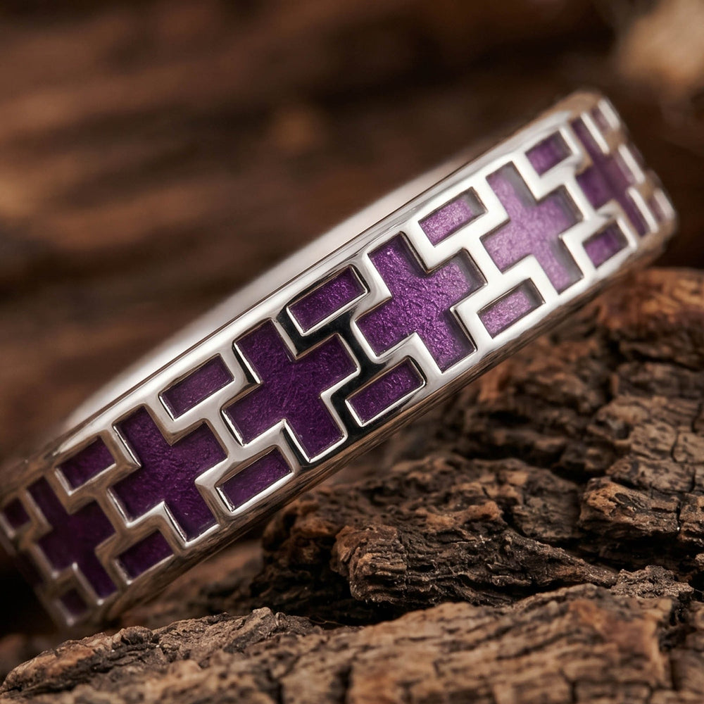Stacked Edge Ring - Purple - Serene Western