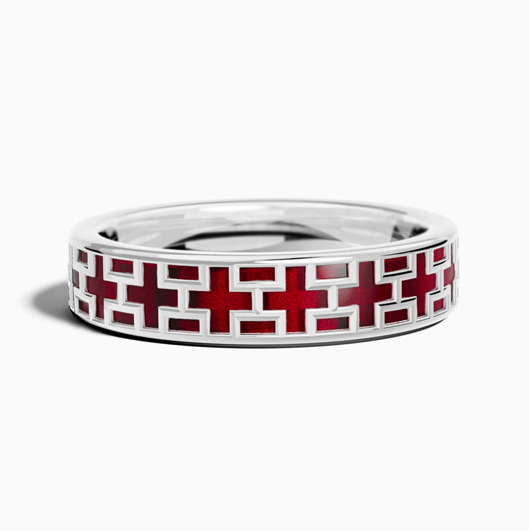 Stacked Edge Ring - Red - Serene Western