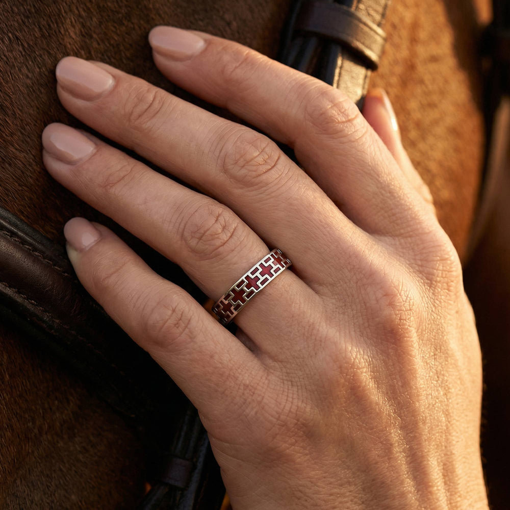 Stacked Edge Ring - Red - Serene Western