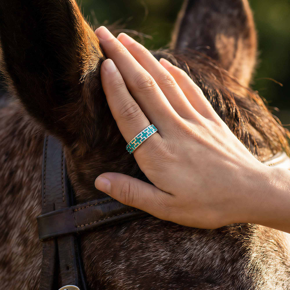 Stacked Edge Ring - Turquoise - Serene Western