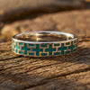 Stacked Edge Ring - Turquoise