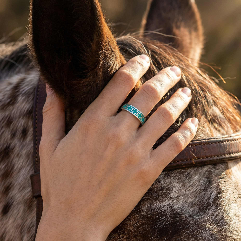 Stacked Edge Ring - Turquoise - Serene Western