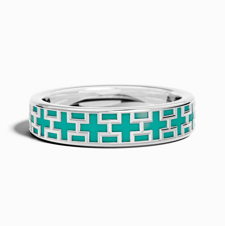 Stacked Edge Ring - Turquoise - Serene Western