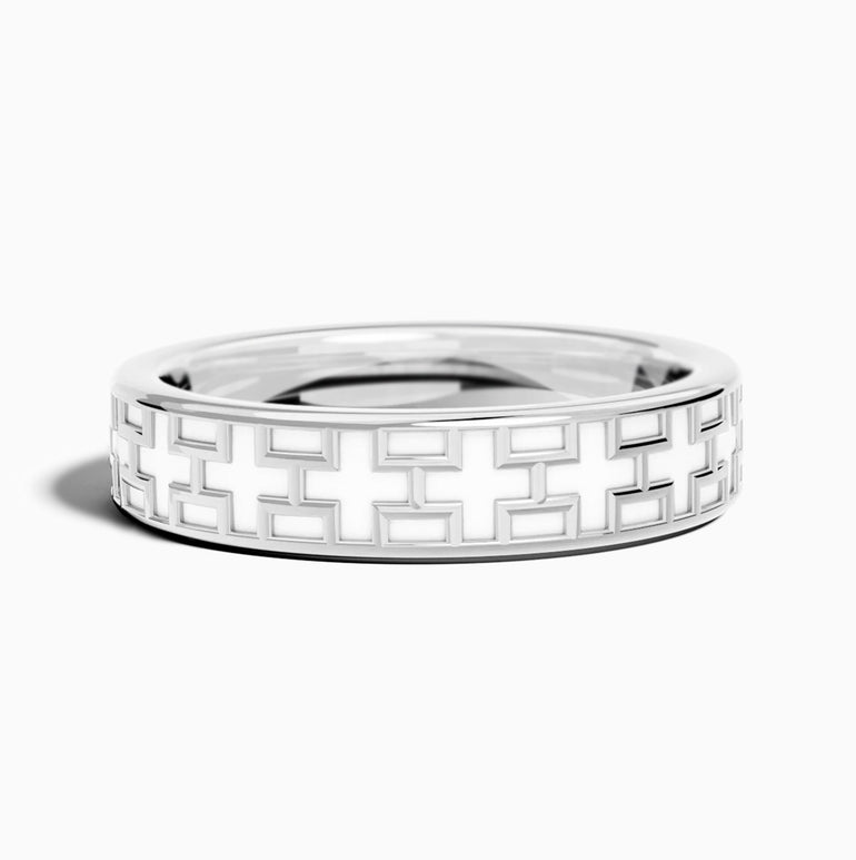 Stacked Edge Ring - White - Serene Western