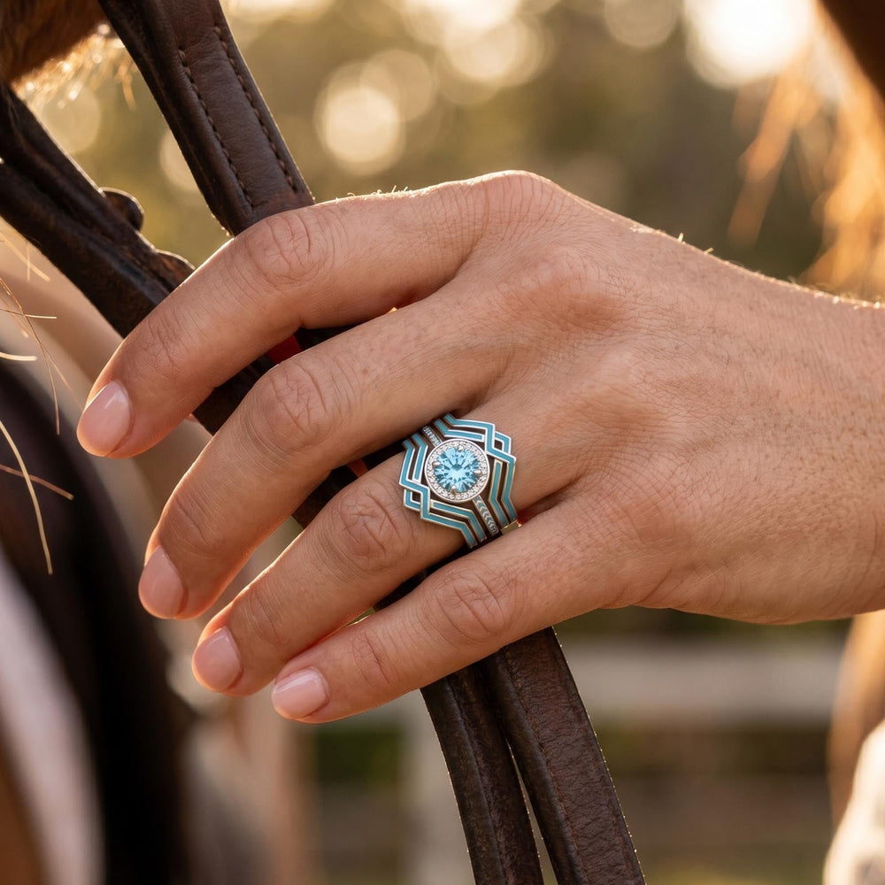 Starlit Mesa Ring - Aquamarine - Serene Western