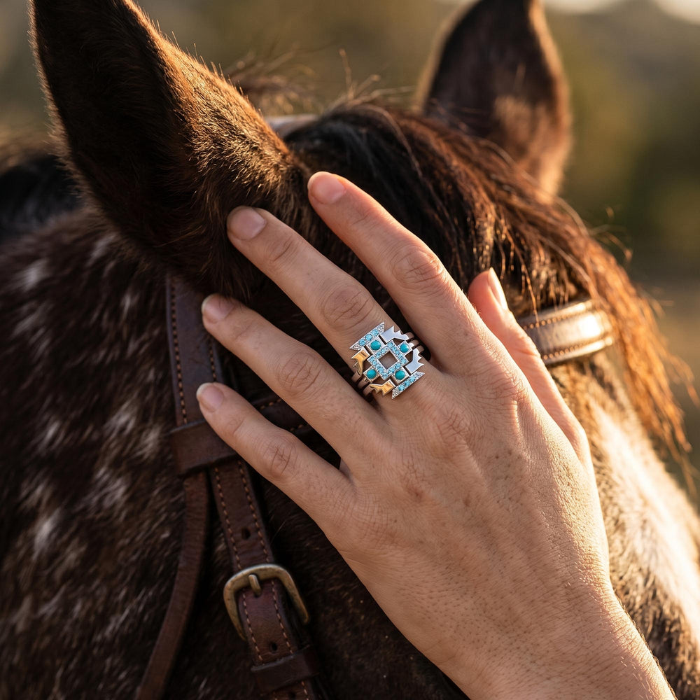 Startrail Geometry Ring - Serene Western