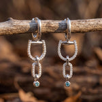Stellar Pendulum Earrings - Aquamarine - Serene Western thumbnail