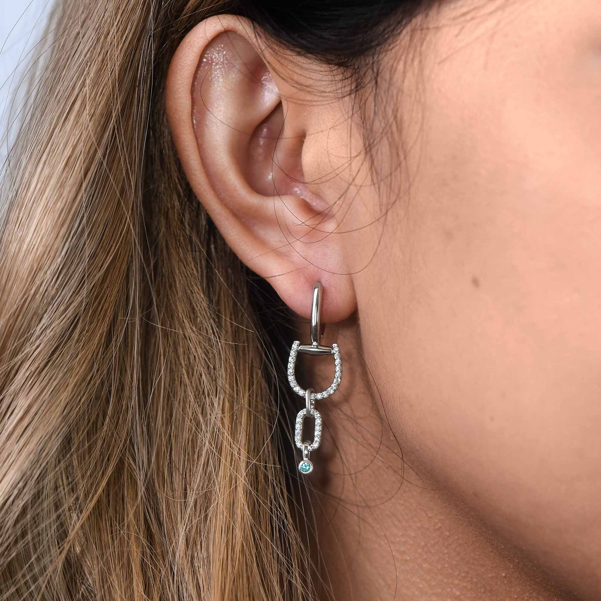 Stellar Pendulum Earrings - Aquamarine - Serene Western