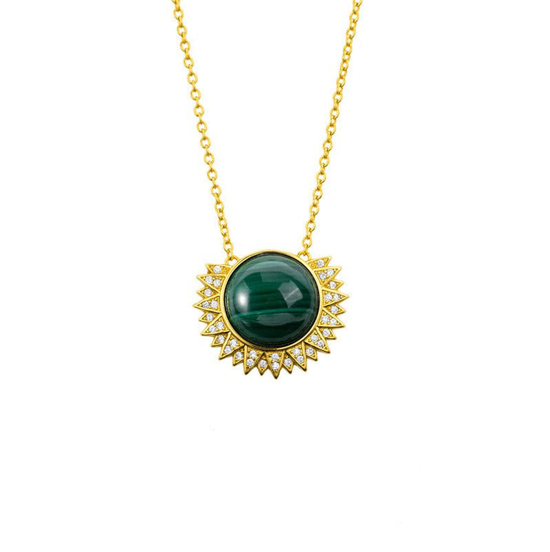 Sunflare Malachite Necklace - Serene Western