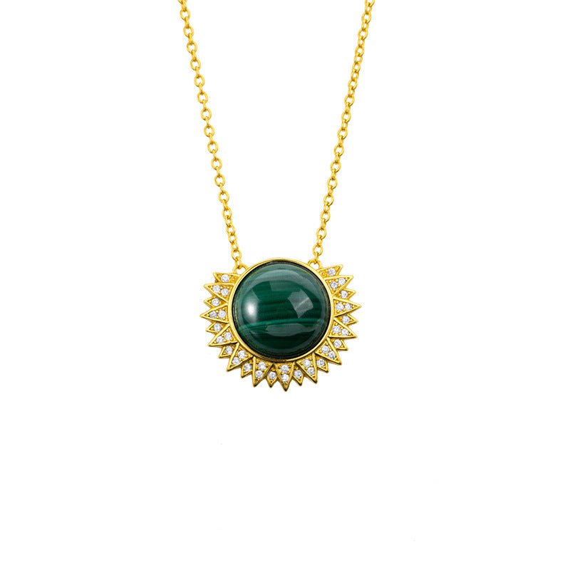 Sunflare Malachite Necklace - Serene Western