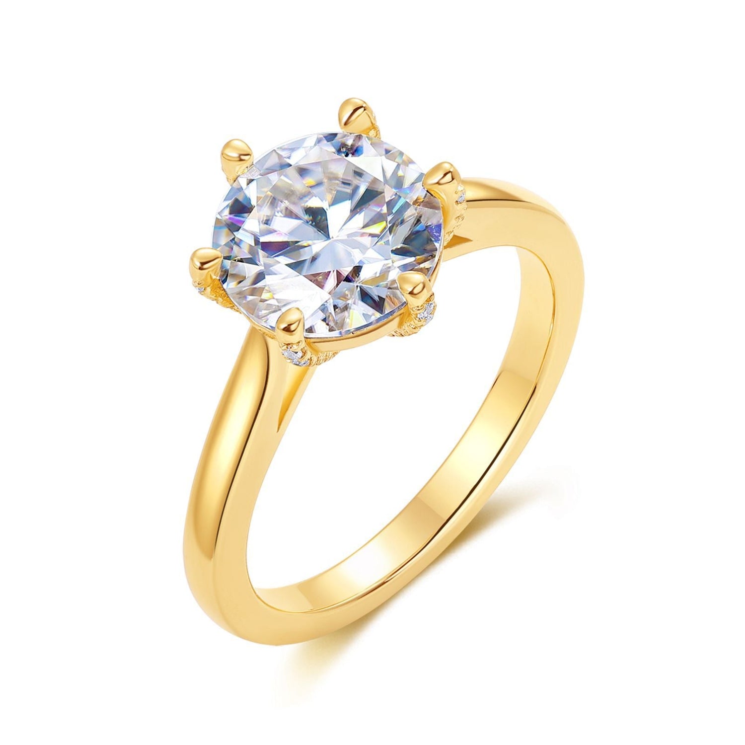 Sunlit Classic Solitaire Ring - Moissanite - Serene Western