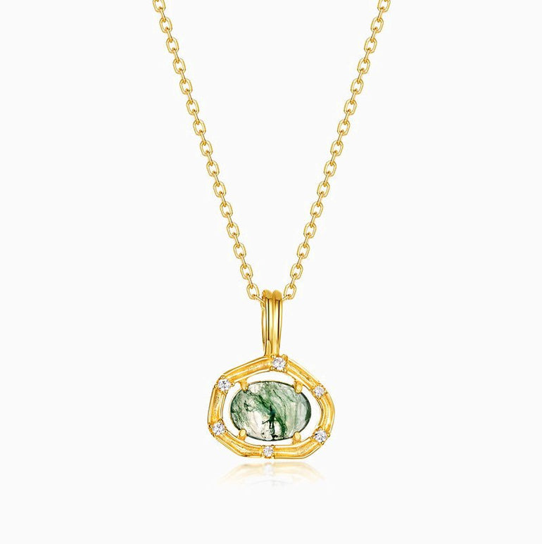 Sunlit Moss Necklace - Serene Western