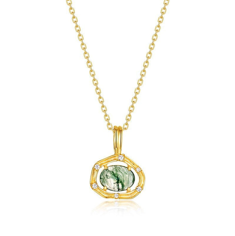 Sunlit Moss Necklace - Serene Western